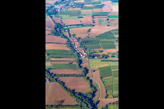 Aerial photograpy of From the east in Vollmersweiler in the state Rhineland-Palatinate, Germany
