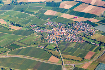 Aerial view of From the south in Impflingen in the state Rhineland-Palatinate, Germany