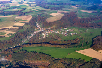 Oblique view of Hottviller in the state Moselle, France