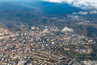 Aerial photograpy of Southern districts in Pirmasens in the state Rhineland-Palatinate, Germany