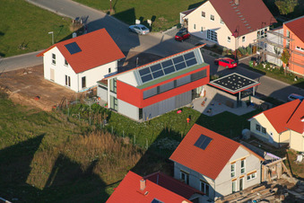 New development area Brotäcker: Archenweyerer Weg in Steinweiler in the state Rhineland-Palatinate, Germany