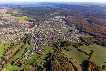 City from the west in the district Eichelscheiderhof in Waldmohr in the state Rhineland-Palatinate, Germany