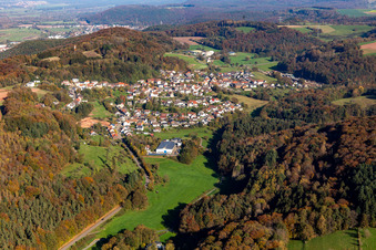Village from the southwest in Lambsborn in the state Rhineland-Palatinate, Germany