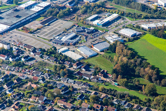 Industrial area Saarpfalzstr in the district Ernstweiler in Zweibrücken in the state Rhineland-Palatinate, Germany