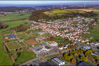 Aerial view of From the southwest in the district Webenheim in Blieskastel in the state Saarland, Germany