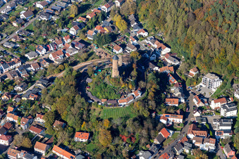 Aerial view of Castle Kirkel in the district Kirkel-Neuhäusel in Kirkel in the state Saarland, Germany