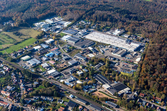 Aerial view of MEG Kirkel GmbH in the district Kirkel-Neuhäusel in Kirkel in the state Saarland, Germany