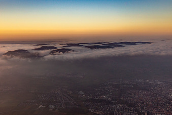 Oblique view of Dernbach in the state Rhineland-Palatinate, Germany