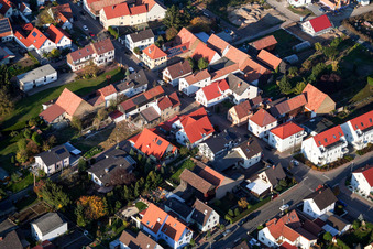 Aerial photograpy of Between the streams x Speiertsgasse in Herxheim bei Landau in the state Rhineland-Palatinate, Germany