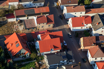 Aerial photograpy of Speiertsgasse in Herxheim bei Landau in the state Rhineland-Palatinate, Germany