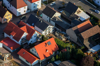 Speiertsgasse in Herxheim bei Landau in the state Rhineland-Palatinate, Germany seen from above