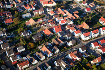 Aerial view of Litzelhorststr in Herxheim bei Landau in the state Rhineland-Palatinate, Germany