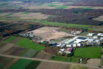 Expansion area of the Am Horst industrial area in the district Minderslachen in Kandel in the state Rhineland-Palatinate, Germany