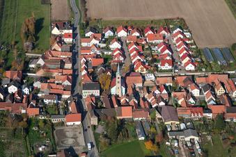 Village view in Erlenbach bei Kandel in the state Rhineland-Palatinate, Germany