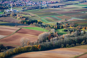Aerial photograpy of ASV Clear Water in the Quodbachtal at the Fischerhütte in Insheim in the state Rhineland-Palatinate, Germany