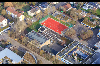 New playing field of the Realschule plus Kandel in Kandel in the state Rhineland-Palatinate, Germany