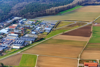 New access to the Im Gereut commercial area in Hatzenbühl in the state Rhineland-Palatinate, Germany