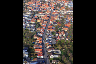 Aerial photograpy of Luitpoldstr in Herxheim bei Landau in the state Rhineland-Palatinate, Germany
