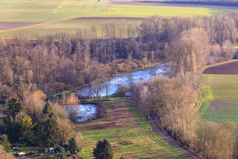 ASV Clear Water Insheim at the Quodbach in winter in Insheim in the state Rhineland-Palatinate, Germany