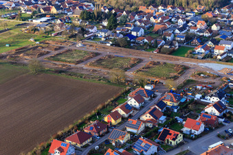 Development of the new development area Im Kirschgarten in Winden in the state Rhineland-Palatinate, Germany