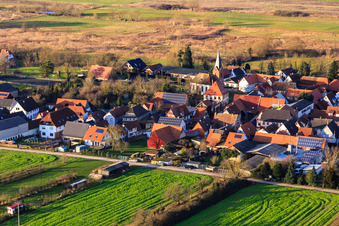 In the bell tithe in Winden in the state Rhineland-Palatinate, Germany seen from above