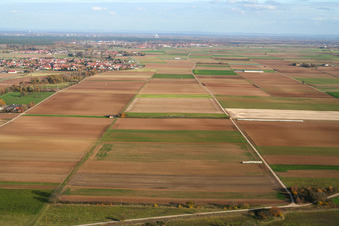 Model airfield of the FMC Offenbach eV in Offenbach an der Queich in the state Rhineland-Palatinate, Germany