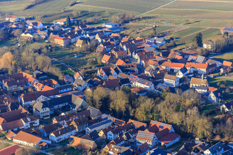 Main Street and Kirchgasse in Dierbach in the state Rhineland-Palatinate, Germany