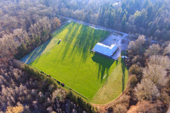 Football field of FB 1926 Viktoria Kapsweyer eV in Kapsweyer in the state Rhineland-Palatinate, Germany