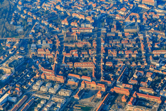 Aerial view of City center from the south in Landau in der Pfalz in the state Rhineland-Palatinate, Germany