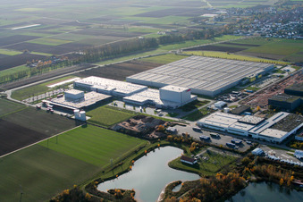 Building complex and grounds of the logistics center von Mercedes Benz in Offenbach an der Queich in the state Rhineland-Palatinate, Germany