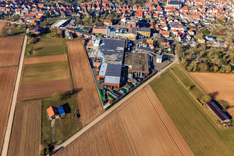 BELLHEIMER BREWERY - PARK & Bellheimer Breweries GmbH & Co. KG in Bellheim in the state Rhineland-Palatinate, Germany from above