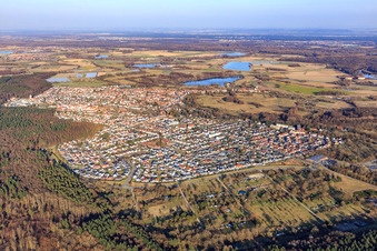 City view from the west in Kandel in the state Rhineland-Palatinate, Germany