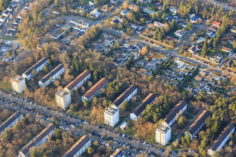 Elbinger Street, Kolberger Street in the district Waldstadt in Karlsruhe in the state Baden-Wuerttemberg, Germany