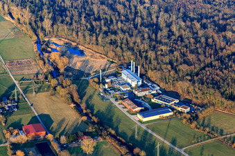Gas plant of terranets bw GmbH location Blankenloch in the district Blankenloch in Stutensee in the state Baden-Wuerttemberg, Germany