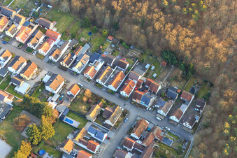 Jahnstraße Sudetenstr in the district Friedrichstal in Stutensee in the state Baden-Wuerttemberg, Germany