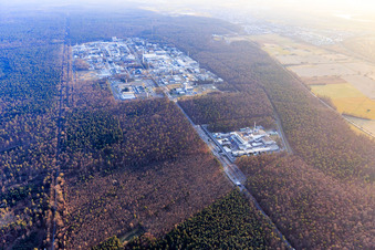 Karlsruhe Institute of Technology - Campus North (KIT) from Norden in Linkenheim-Hochstetten in the state Baden-Wuerttemberg, Germany