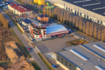 Aerial view of Victoria Interpark Hotel in Offenbach an der Queich in the state Rhineland-Palatinate, Germany