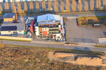 Victoria Interpark Hotel in Offenbach an der Queich in the state Rhineland-Palatinate, Germany from above