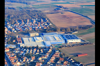 Aerial view of Kardex Remstar in Bellheim in the state Rhineland-Palatinate, Germany