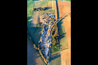 Oblique view of Ernst Semar GmbH Recycling Plant & Container Service in Oberotterbach in the state Rhineland-Palatinate, Germany