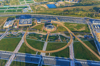 Research and Development Park Dehesa de Valme, Ciudad del Conocimiento in front of the Universidad Loyola (Sevilla Campus) at the Lago de la Vida Park in Dos Hermanas in the state Seville, Spain