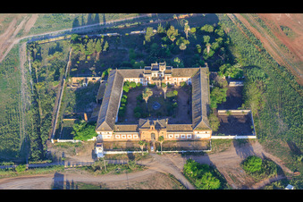 Aerial photograpy of Hacienda Lugar Nuevo in Dos Hermanas in the state Seville, Spain