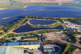 Huge photovoltaic solar power plant PFV DON RODRIGO at the CIT Montemarta landfill site in Alcalá de Guadaíra in the state Seville, Spain