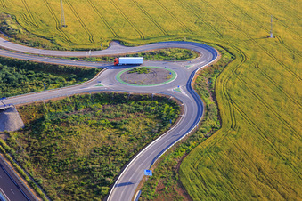 Roundabout to an exit of the A-4 Autovia del Sur in Dos Hermanas in the state Seville, Spain