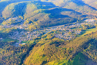 View of the Northern Vosges from the south in Wingen-sur-Moder in the state Bas-Rhin, France