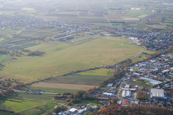Lachen-Speyerdorf airfield in the district Speyerdorf in Neustadt an der Weinstraße in the state Rhineland-Palatinate, Germany