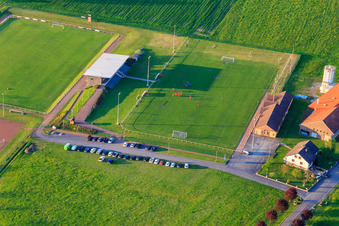 ASI Avenir Football sports field in Adamswiller in the state Bas-Rhin, France