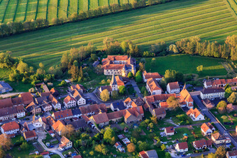Protestant Church and Castle Lorentzen in Lorentzen in the state Bas-Rhin, France