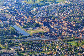Castle and park Château des Rohan at the port Port de Saverne in Saverne in the state Bas-Rhin, France