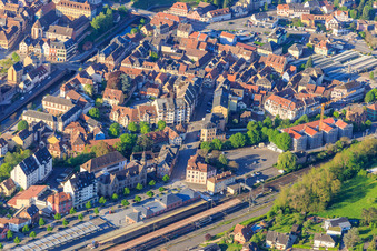 Train station, Quai de la Zorn in Saverne in the state Bas-Rhin, France